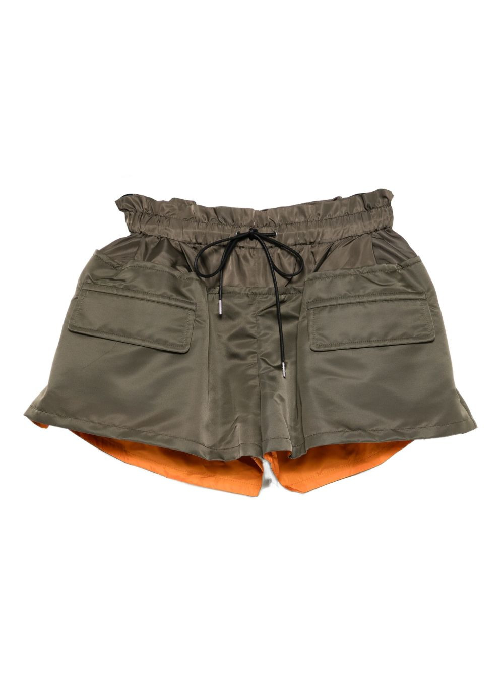 ruched-waist shorts - 1