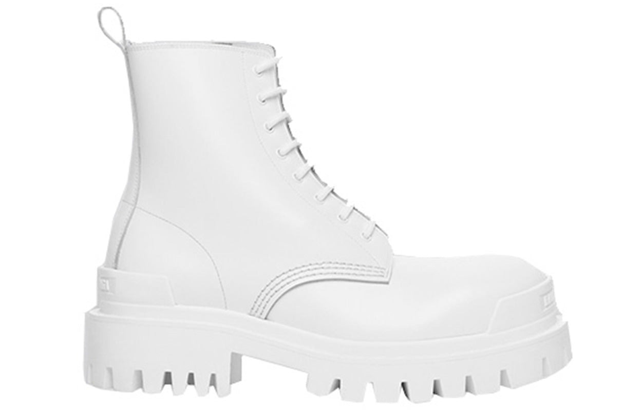(WMNS) Balenciaga Strike Lace-Up Boot 'White' 590974WA9679011 - 2