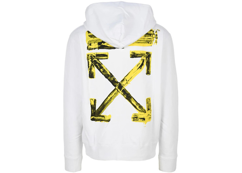Off-White OFF-WHITE Acrylic Arrows Hoodie White/Yellow outlook