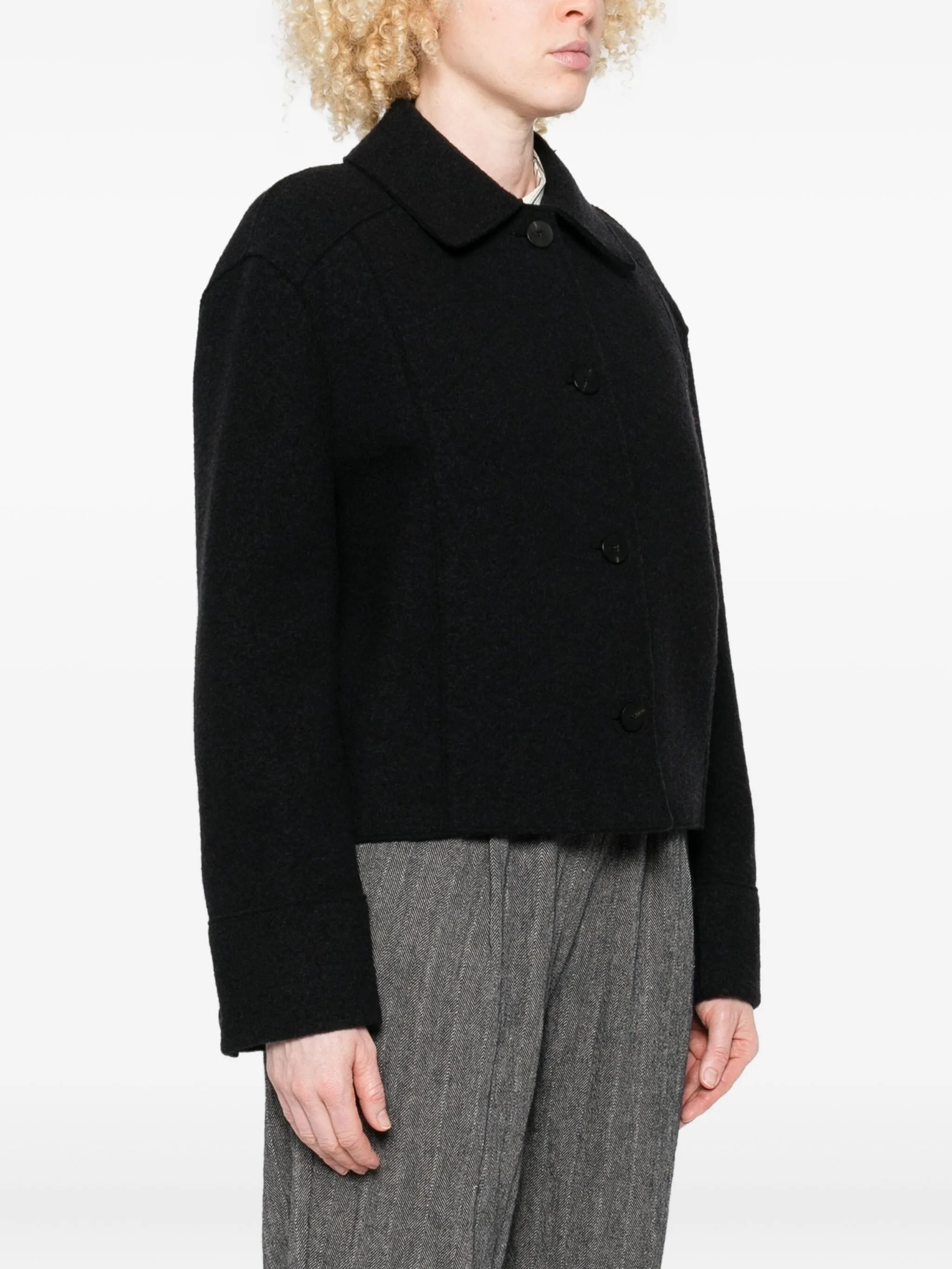 Harris Wharf London Button-front Collared Jacket - 2