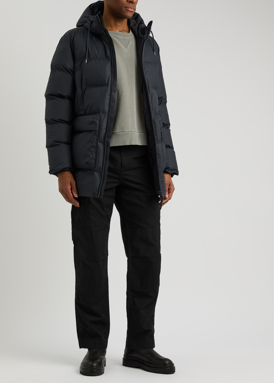 Rains Alta Long Quilted Rubberised Coat - 4
