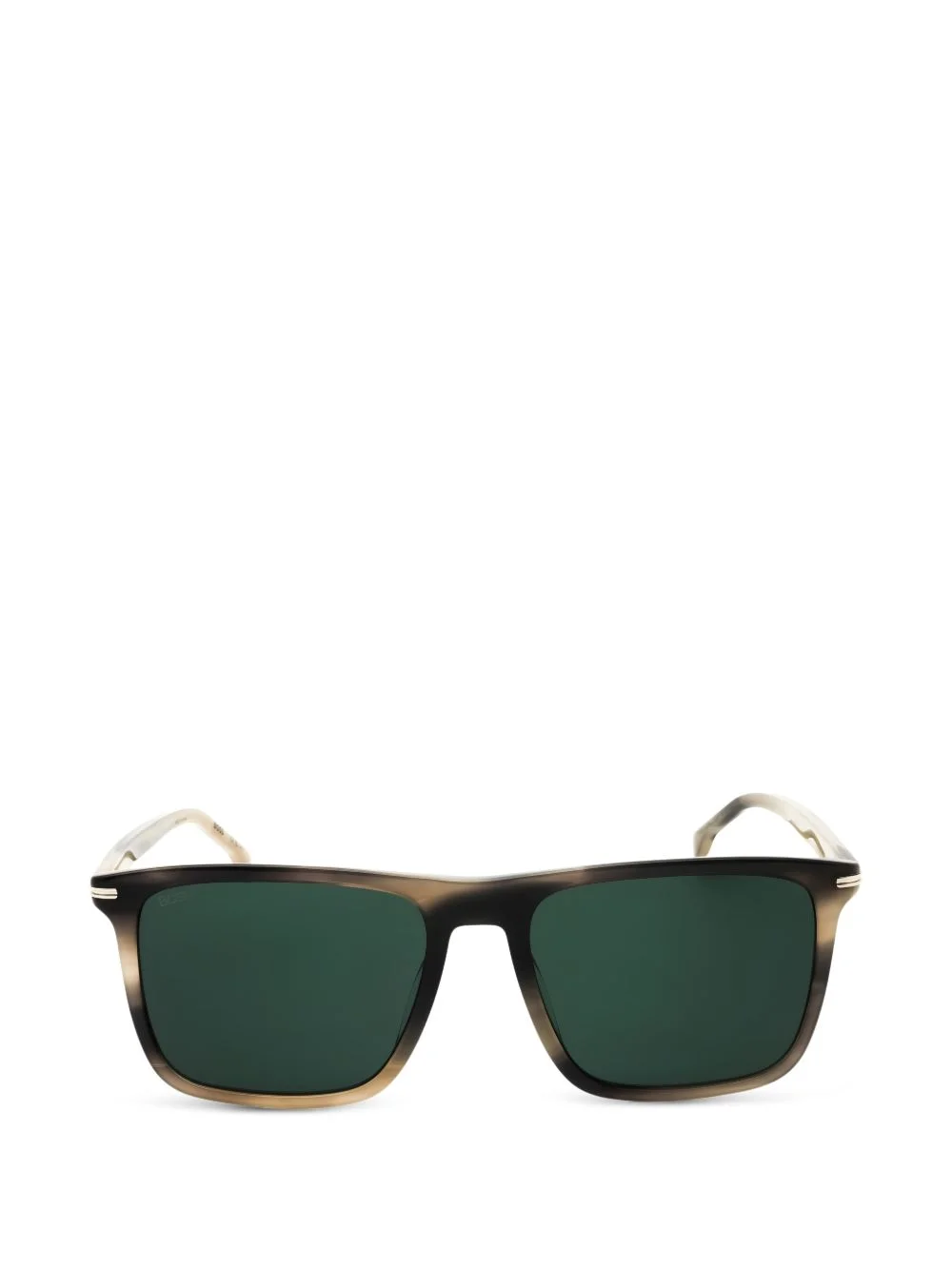 tortoiseshell-pattern square-frame sunglasses - 1