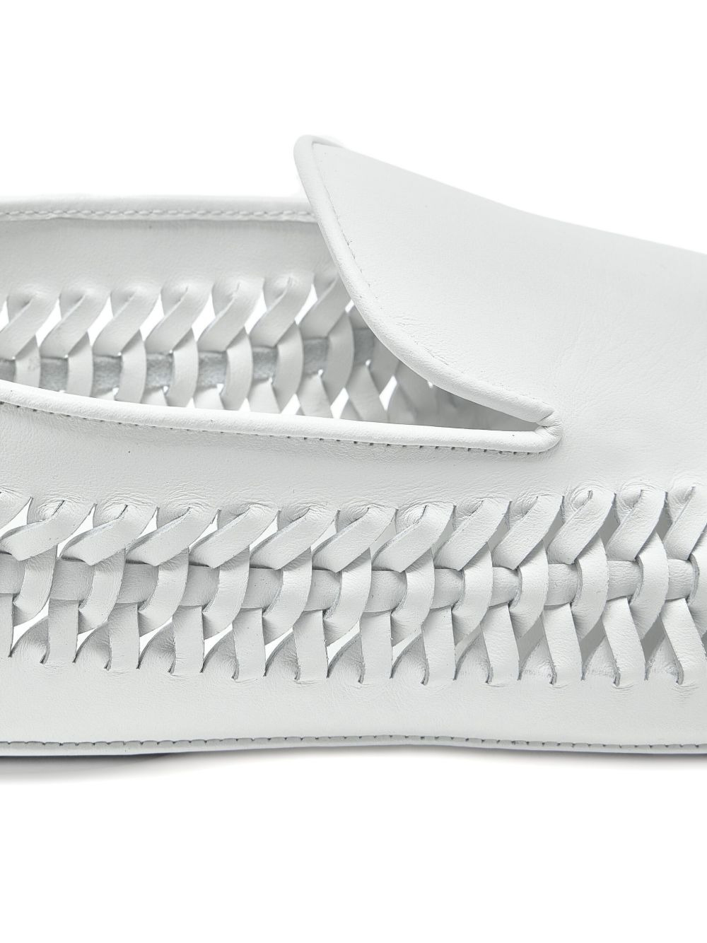 Whip braided leather loafers - 4
