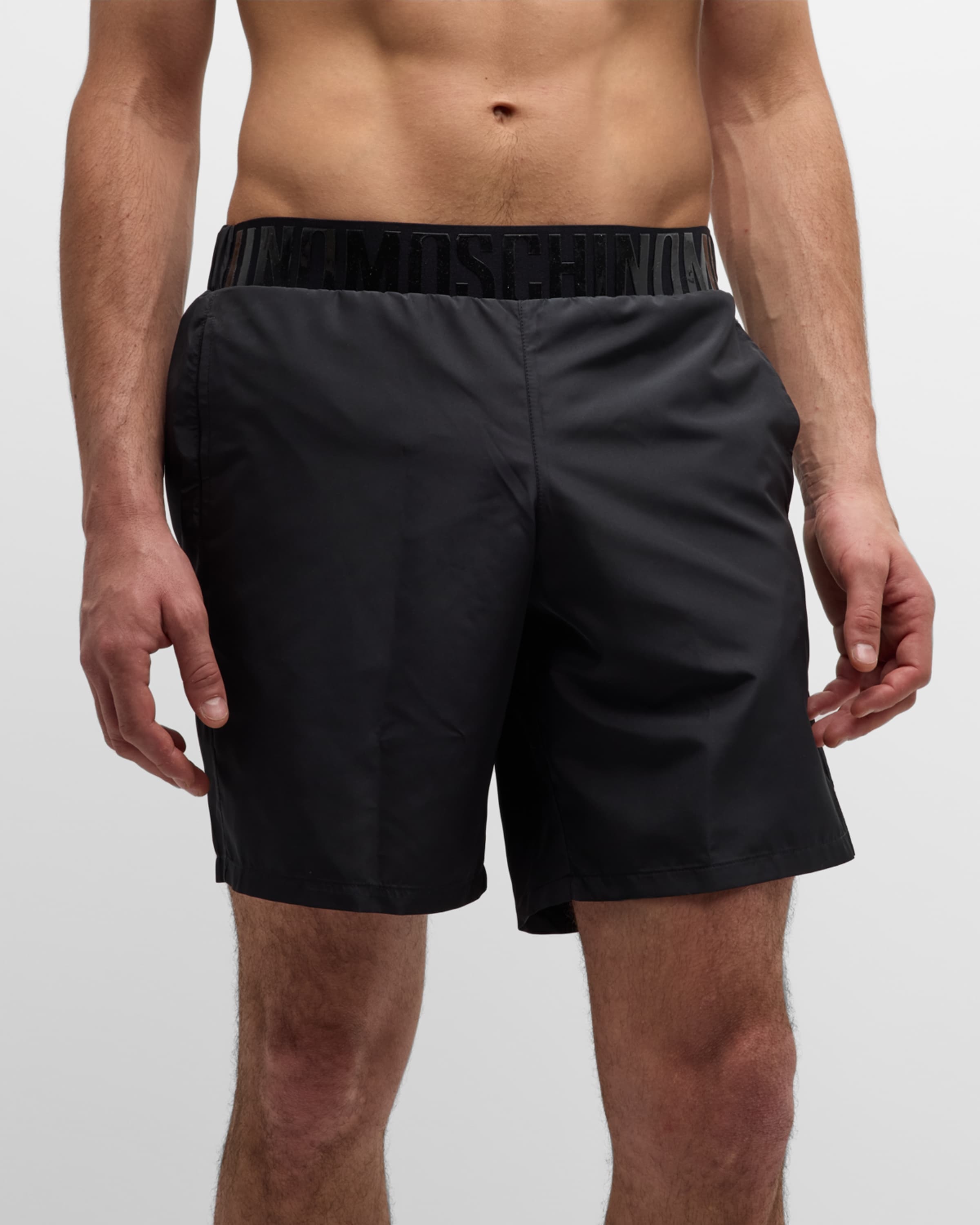 Men's Shiny Logo Elastic Swim Shorts - 2
