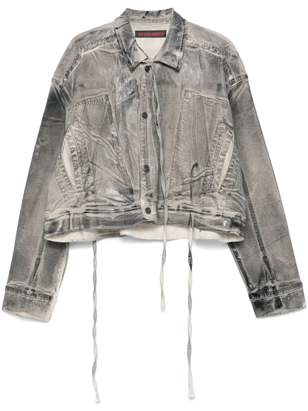 layered denim jacket - 1