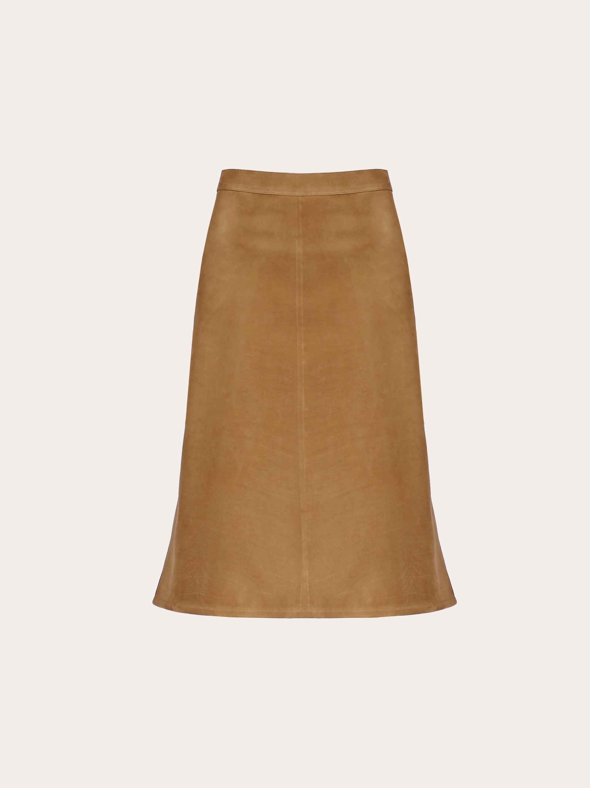 A-line midi suede skirt - 1