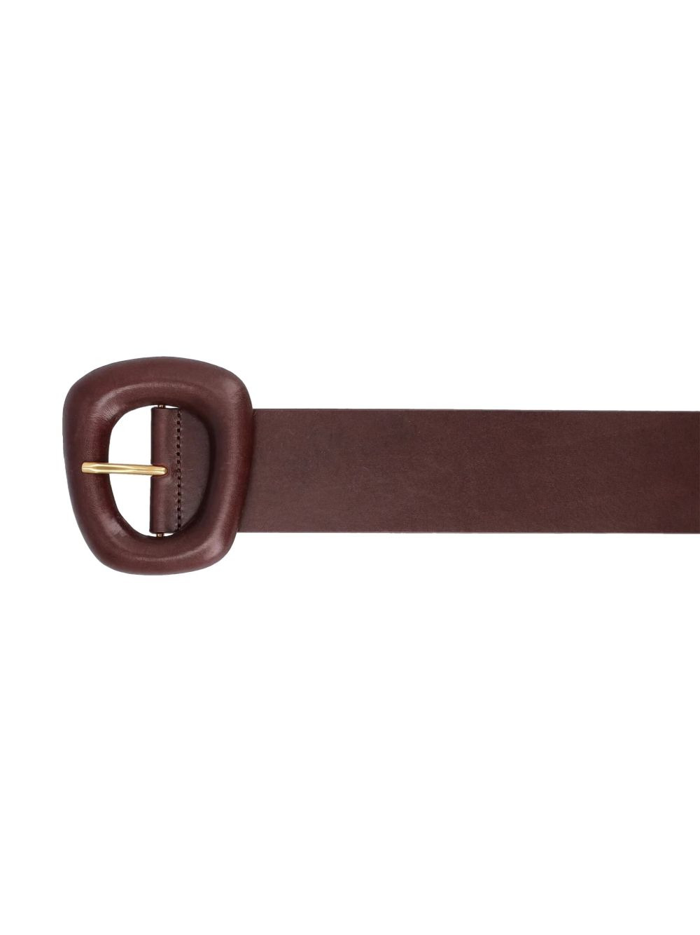 sculpted-buckle leather belt - 2