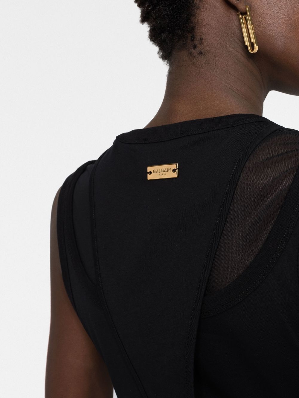 rear logo-plaque tank top - 5