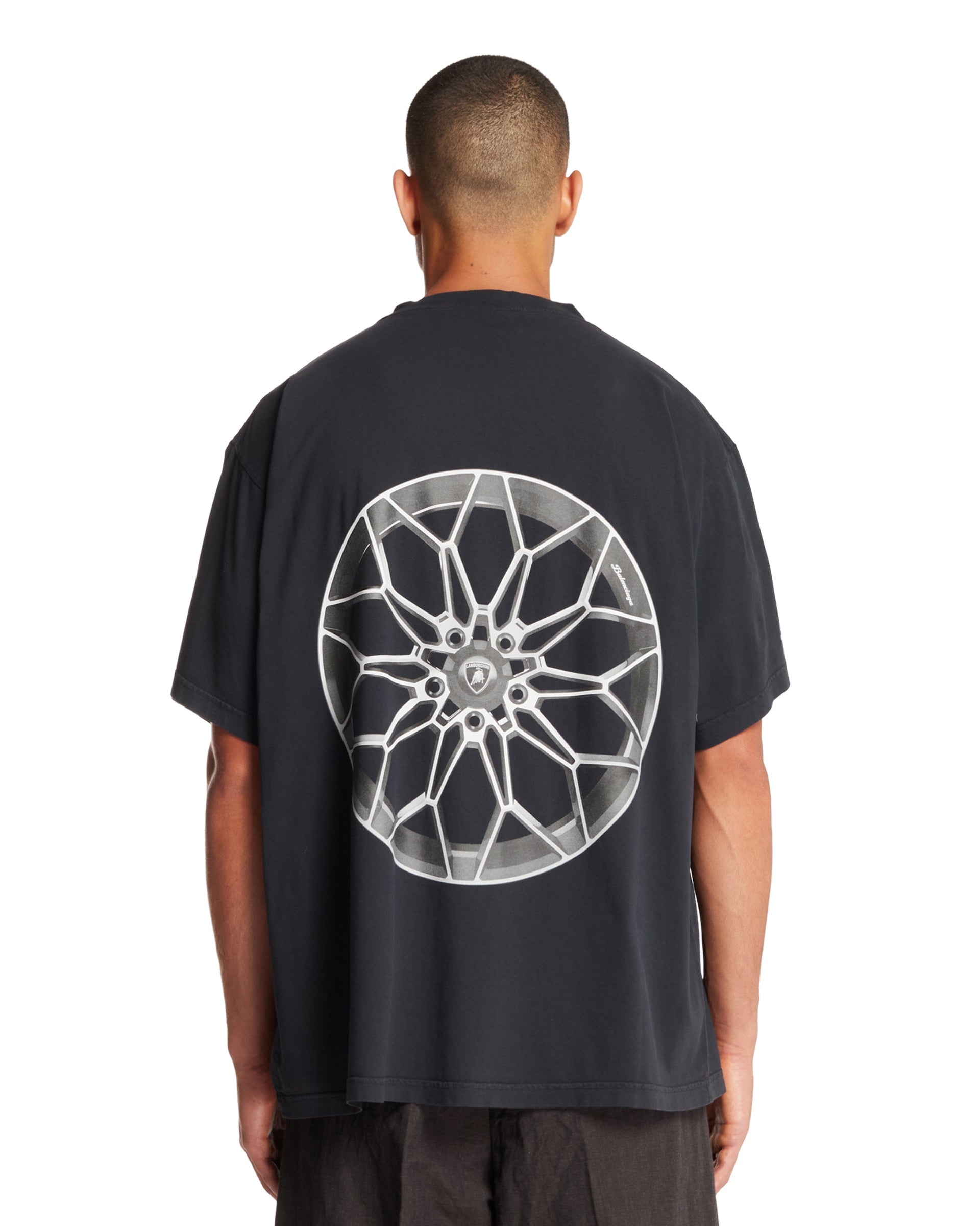 Black Oversize Lamborghini T-Shirt - 3
