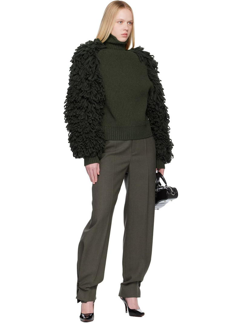 Jean Paul Gaultier Khaki 'The Loop-Stitch' Sweater outlook