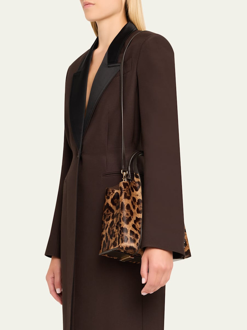 Tod's Animal-Print Calf Hair Shopping Tote Bag outlook