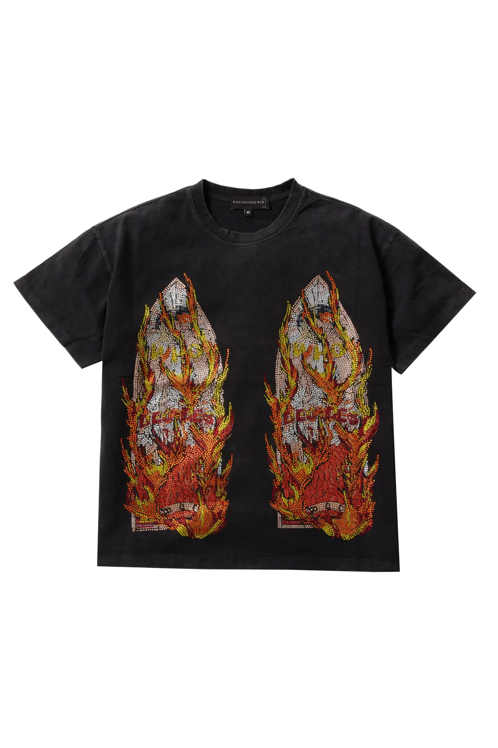 RHINESTONE FLAME GLASS JERSEY - 1