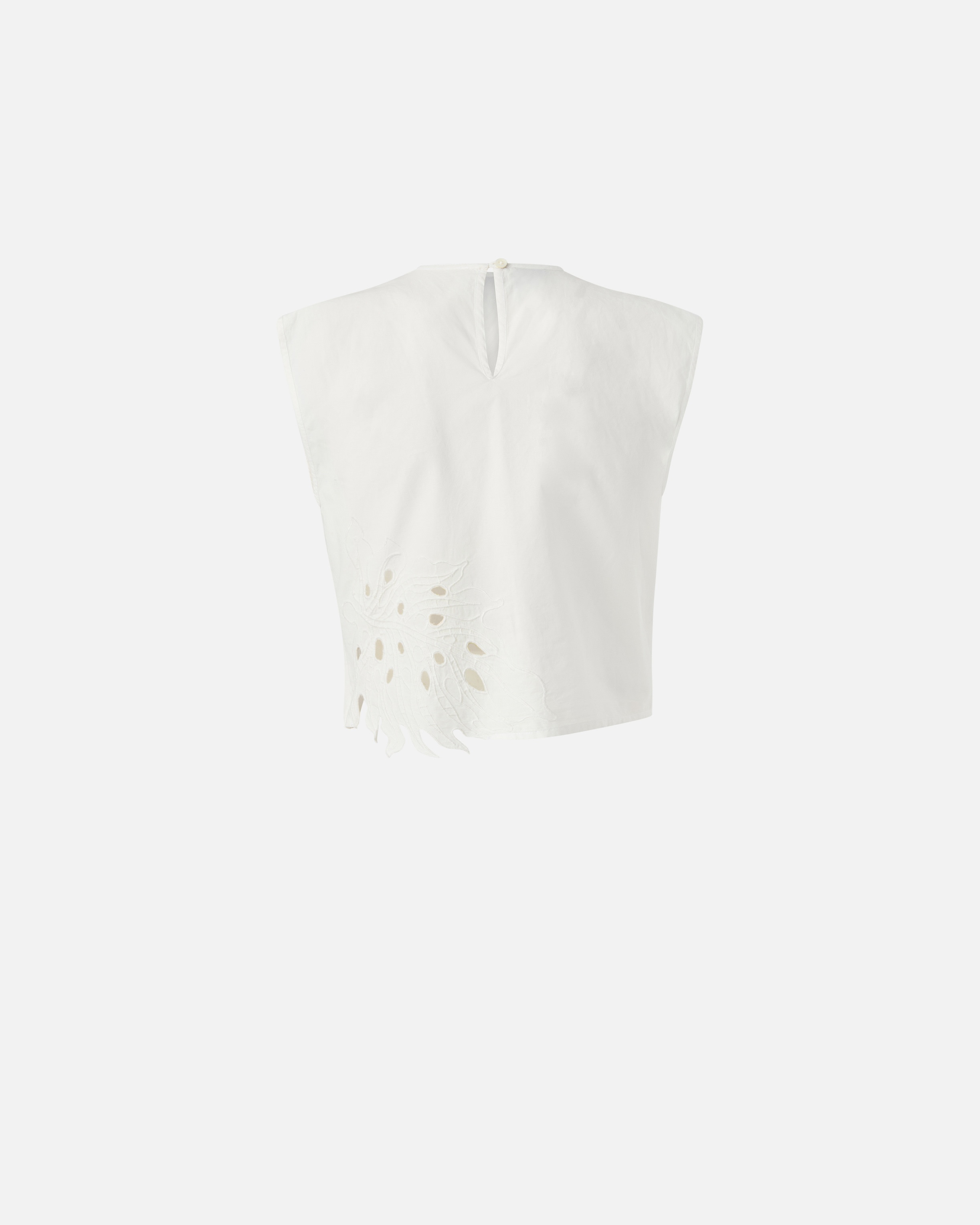 CROP TOP WITH OPENWORK EMBROIDERY AND CRYSTALS - 6