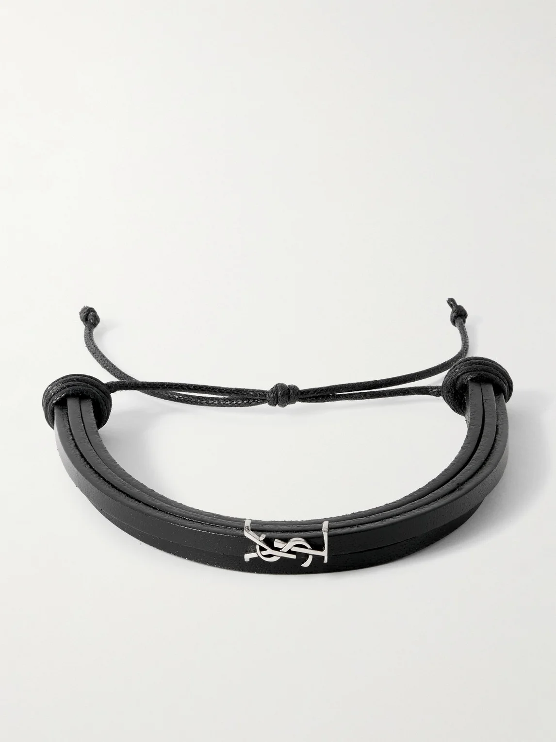 Cassandre Logo-Embellished Leather Bracelet - 1