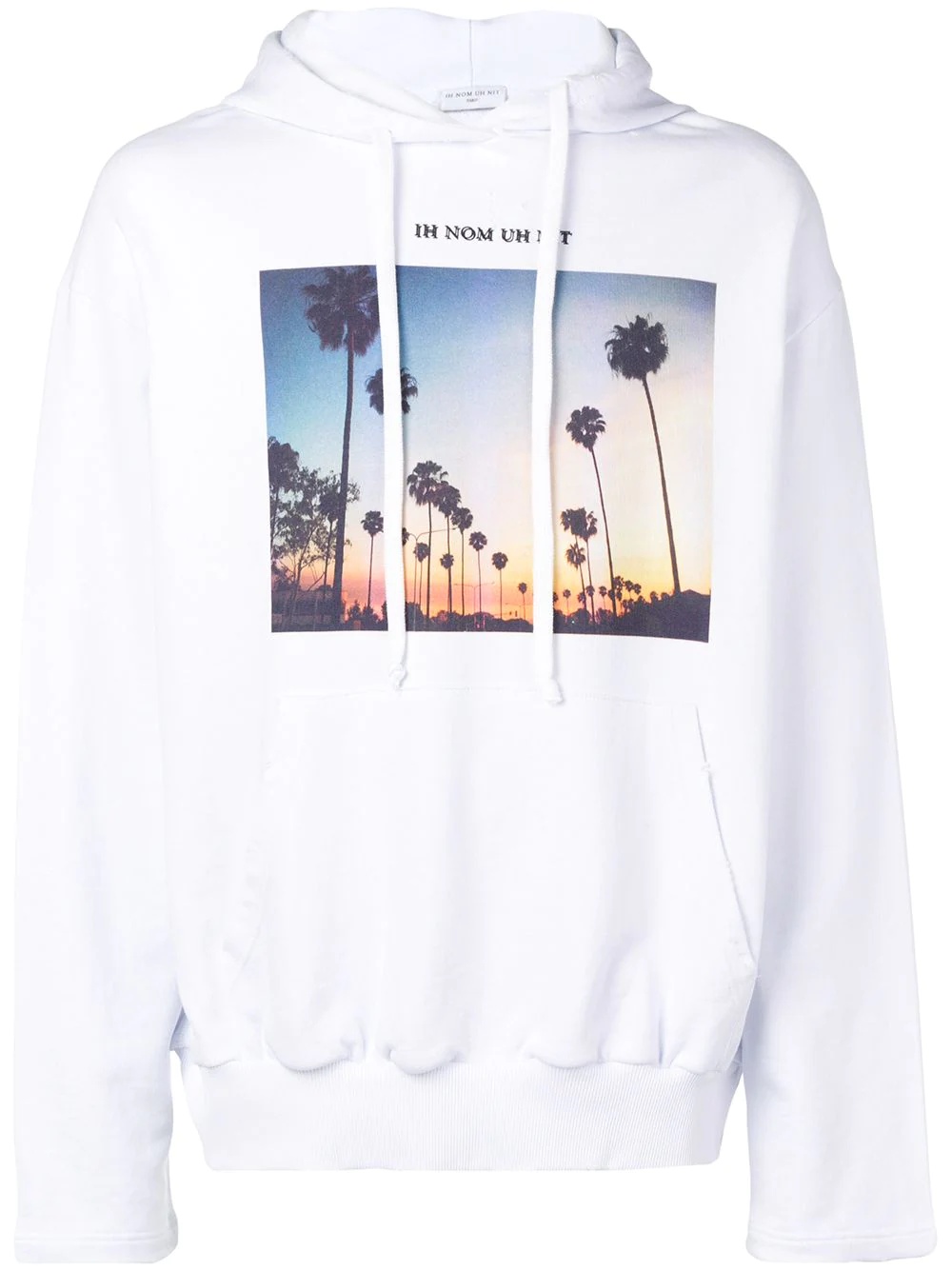 sunset print hoodie - 1