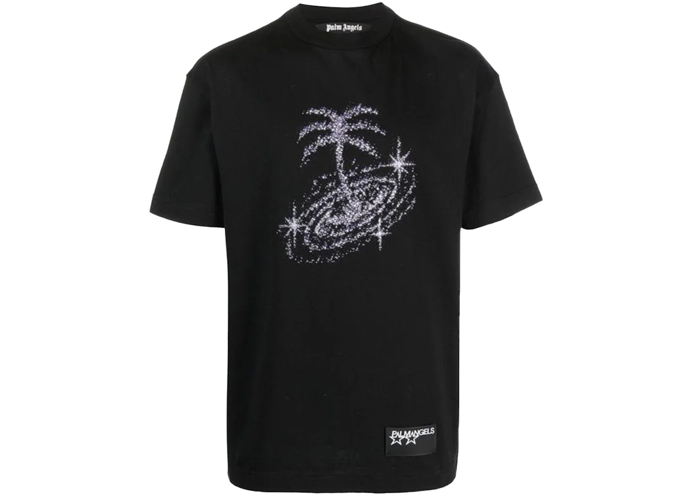Palm Angels Galaxy Glittered T-Shirt Black Multi - 1