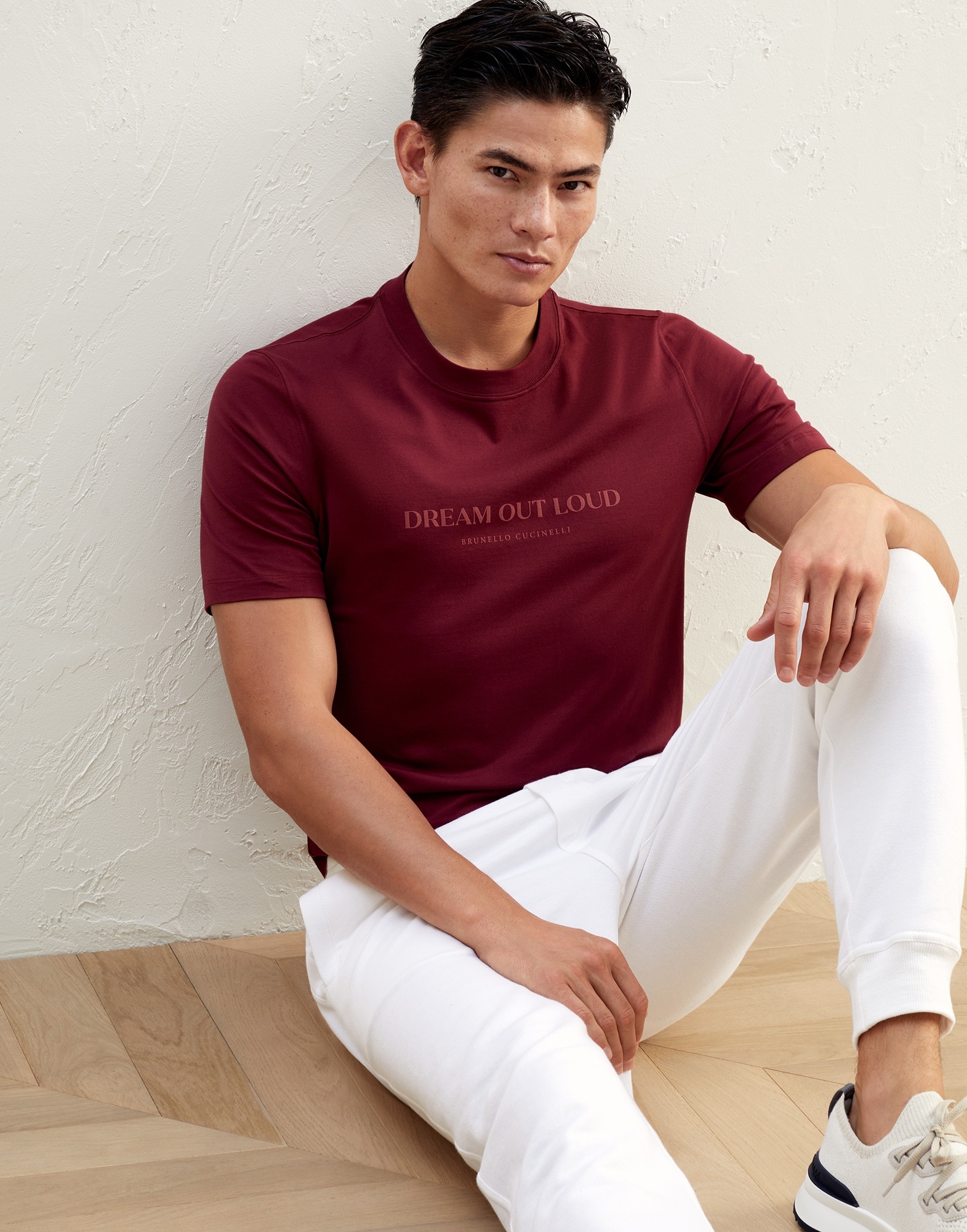 Cotton jersey slim fit crew neck T-shirt with print - 4