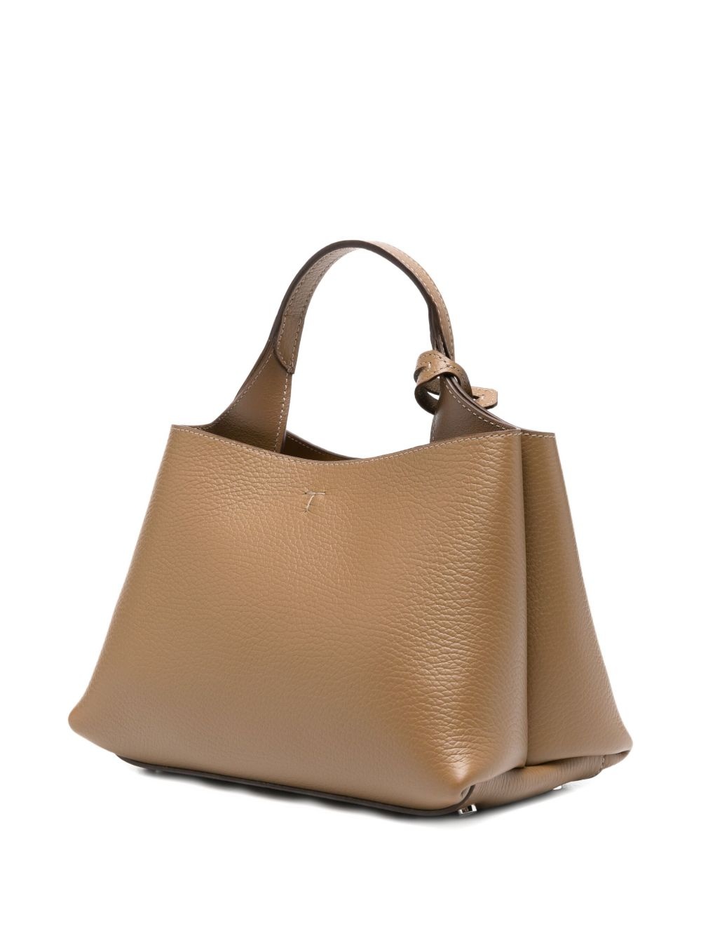 leather T-logo tote bag - 3