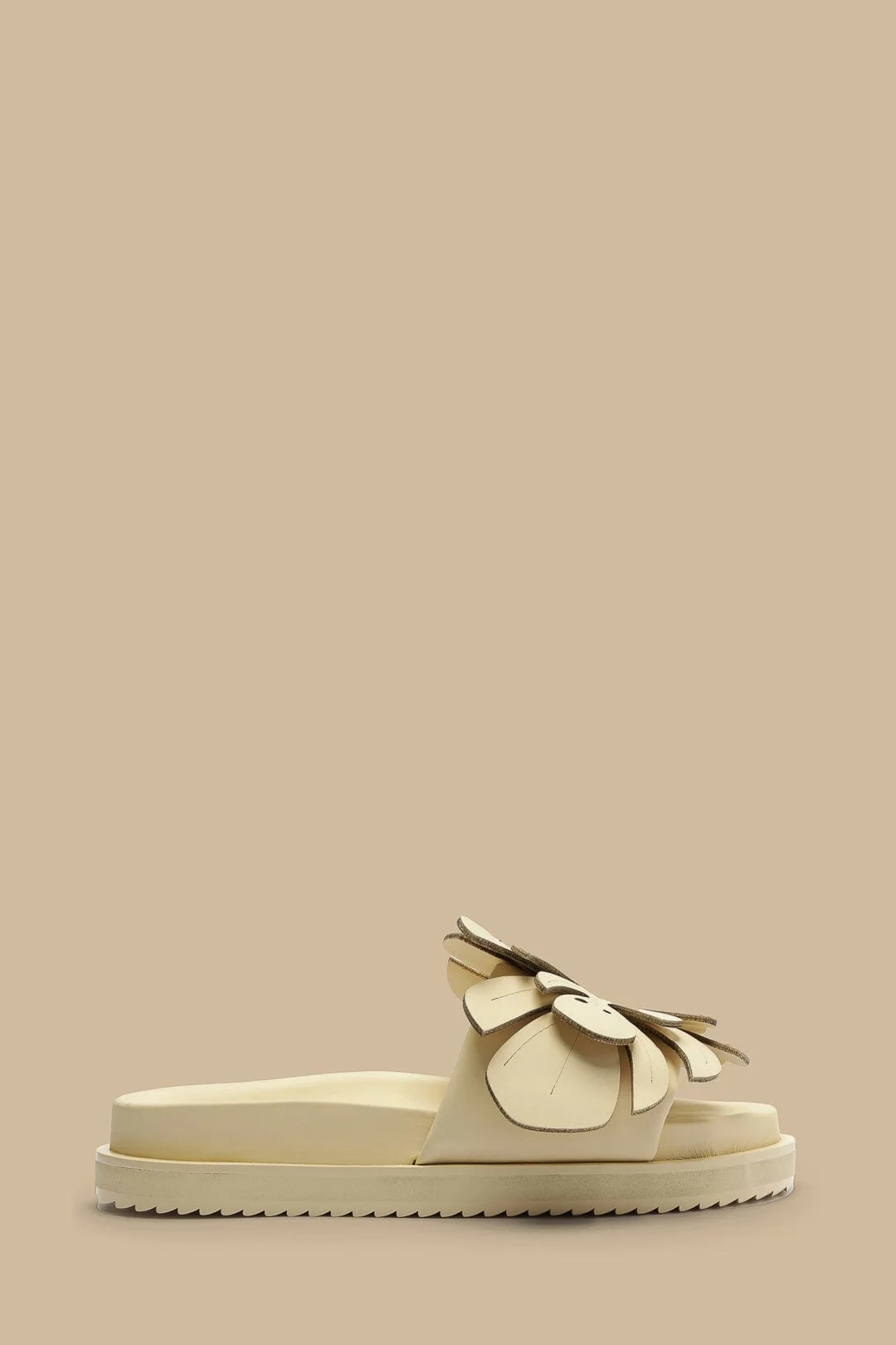 Ivory Monstera Slide Sandal - 1