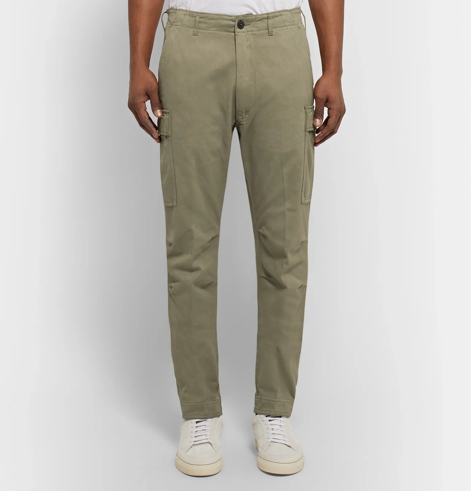 Slim-Fit Cotton-Twill Cargo Trousers - 4