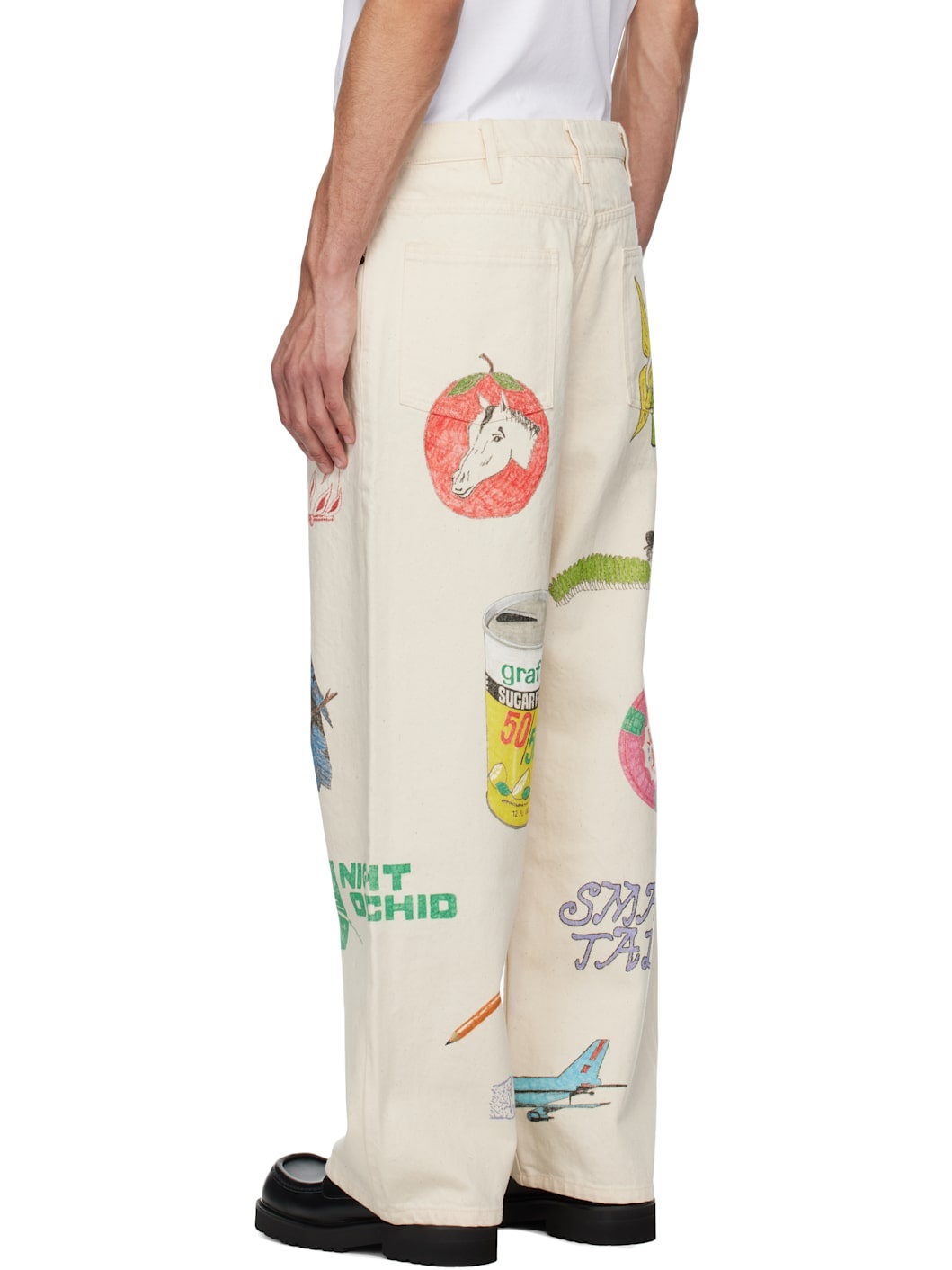SSENSE Exclusive Off-White Custom Hand Drawn Jeans - 4