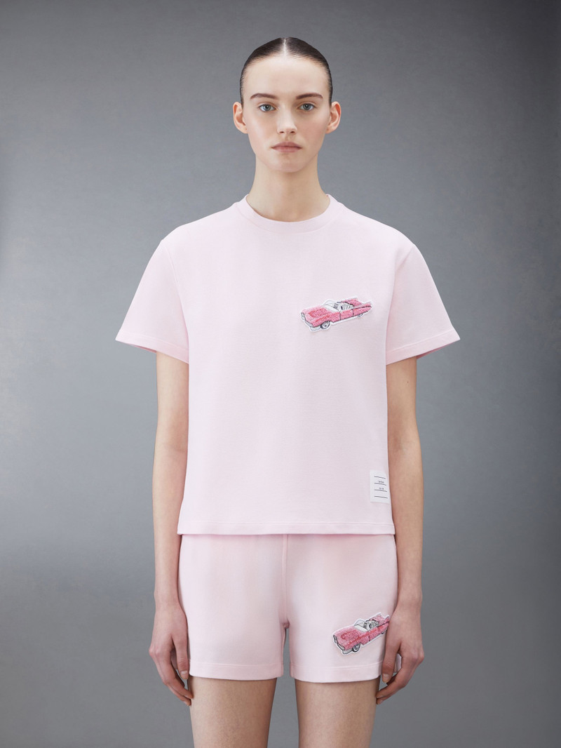 Thom Browne Classic Pique Car Patch Summer Shorts outlook