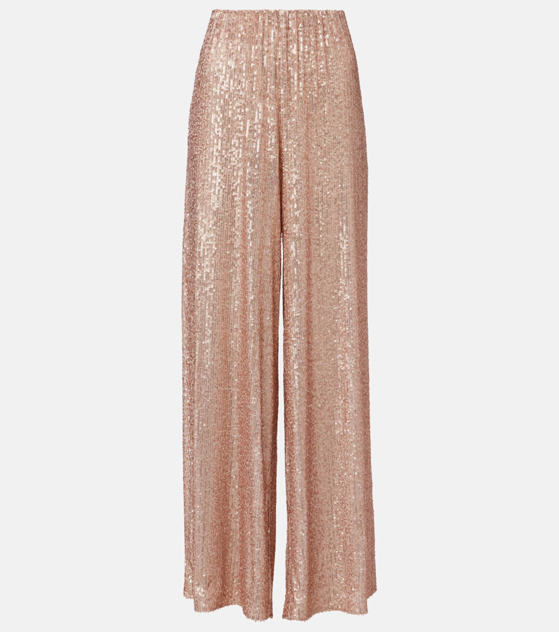 Sequined high-rise wide-leg pants 1