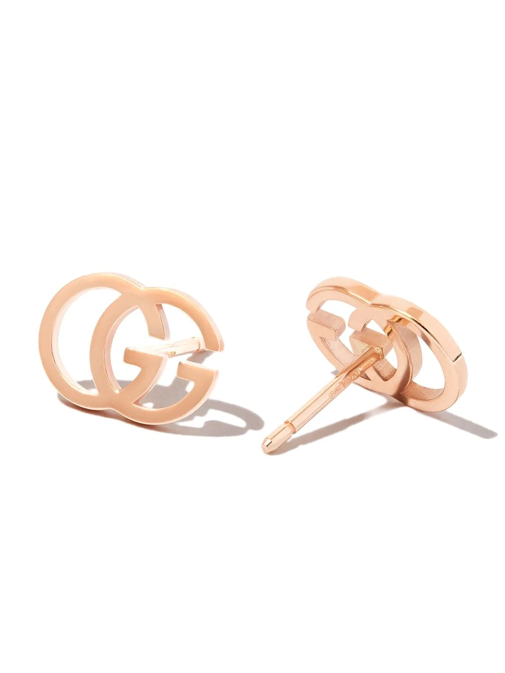 18kt rose gold Double G stud earrings - 2