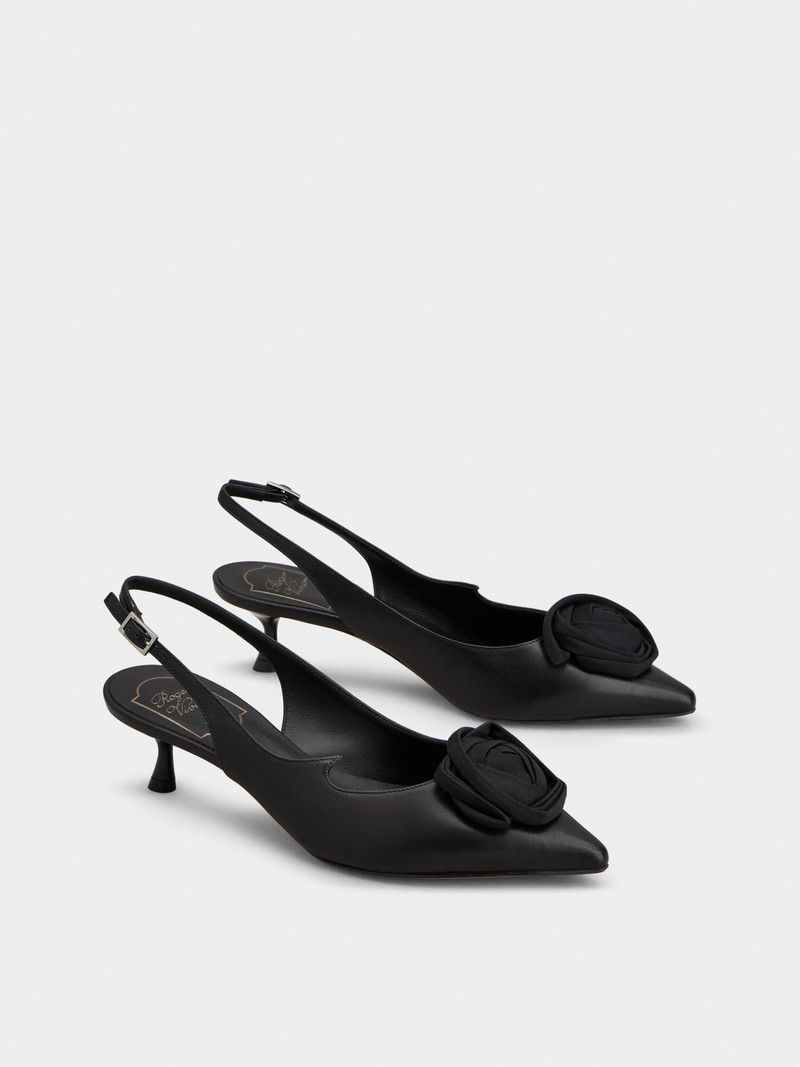 Rose Vivier Slingback Pumps in leather 2