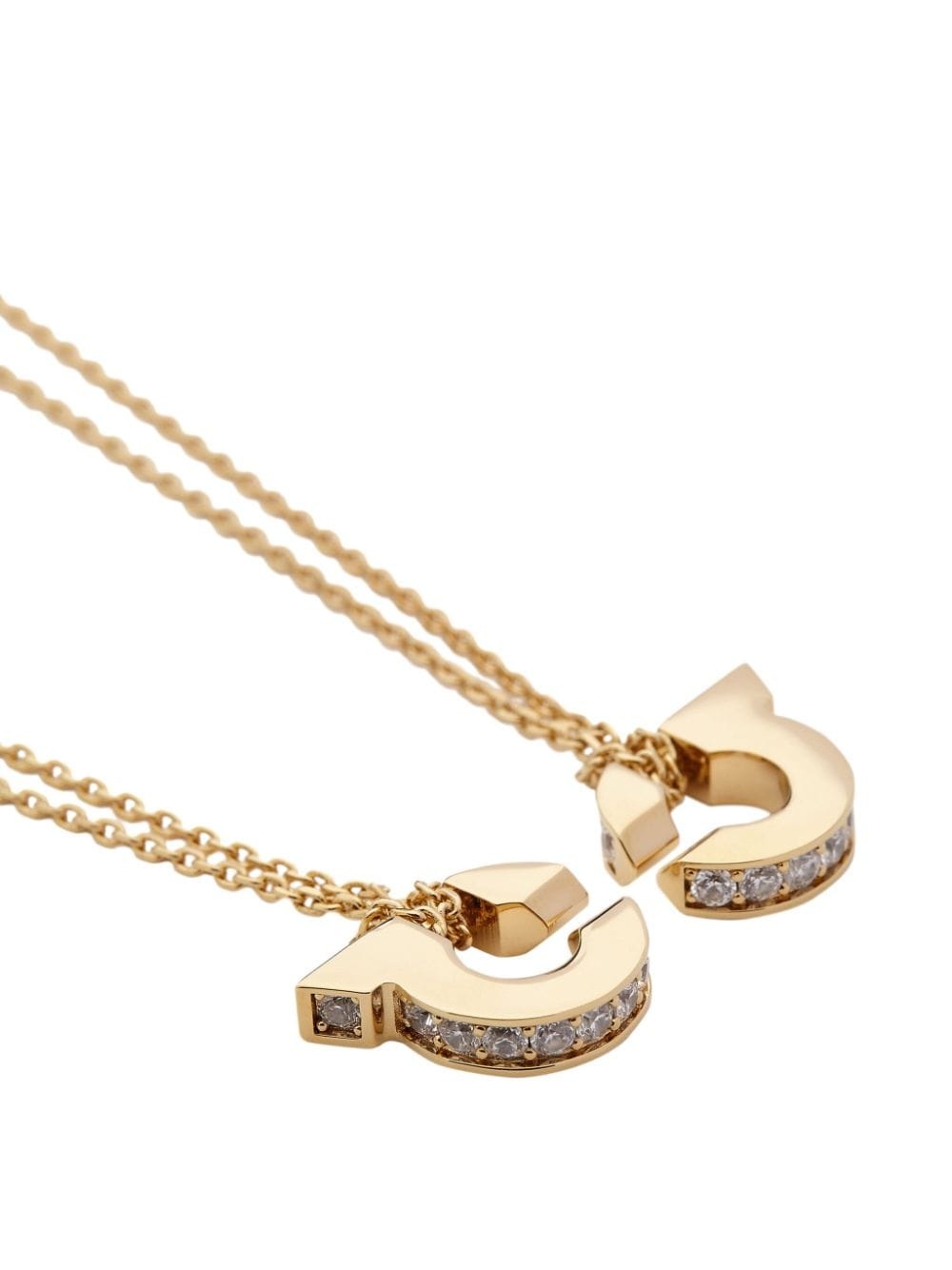 Double Gancini pendant necklace - 3