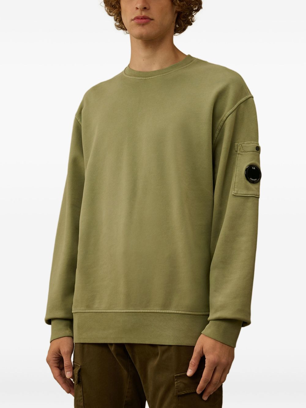 lens-detail crew-neck sweatshirt - 3