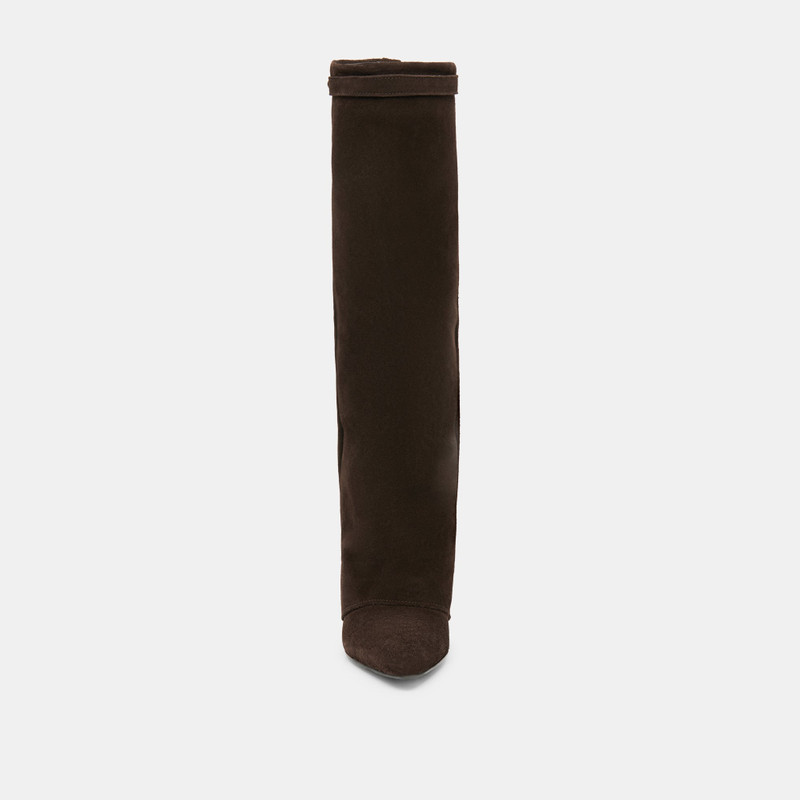 AGGY BOOTS DK BROWN SUEDE 6