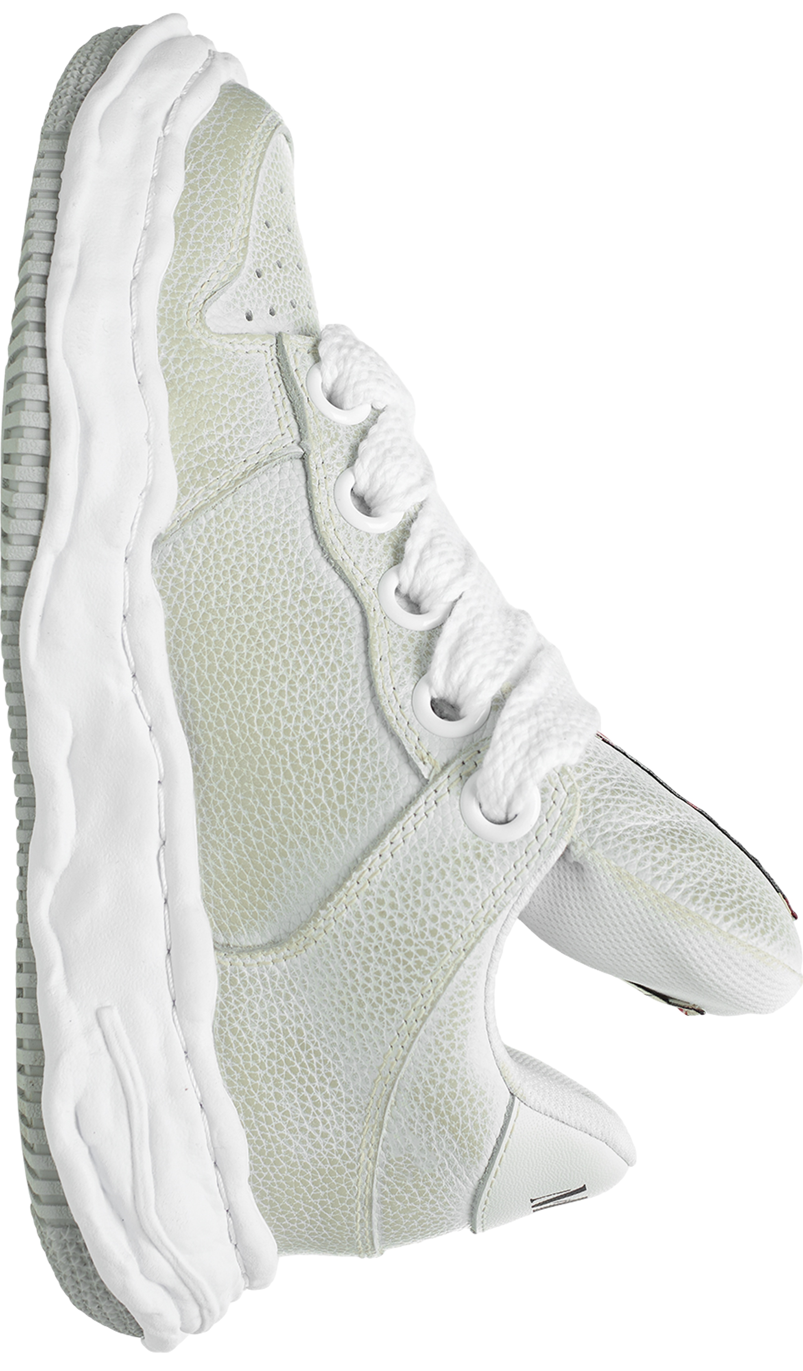 GREY LEATHER SNEAKERS - 2