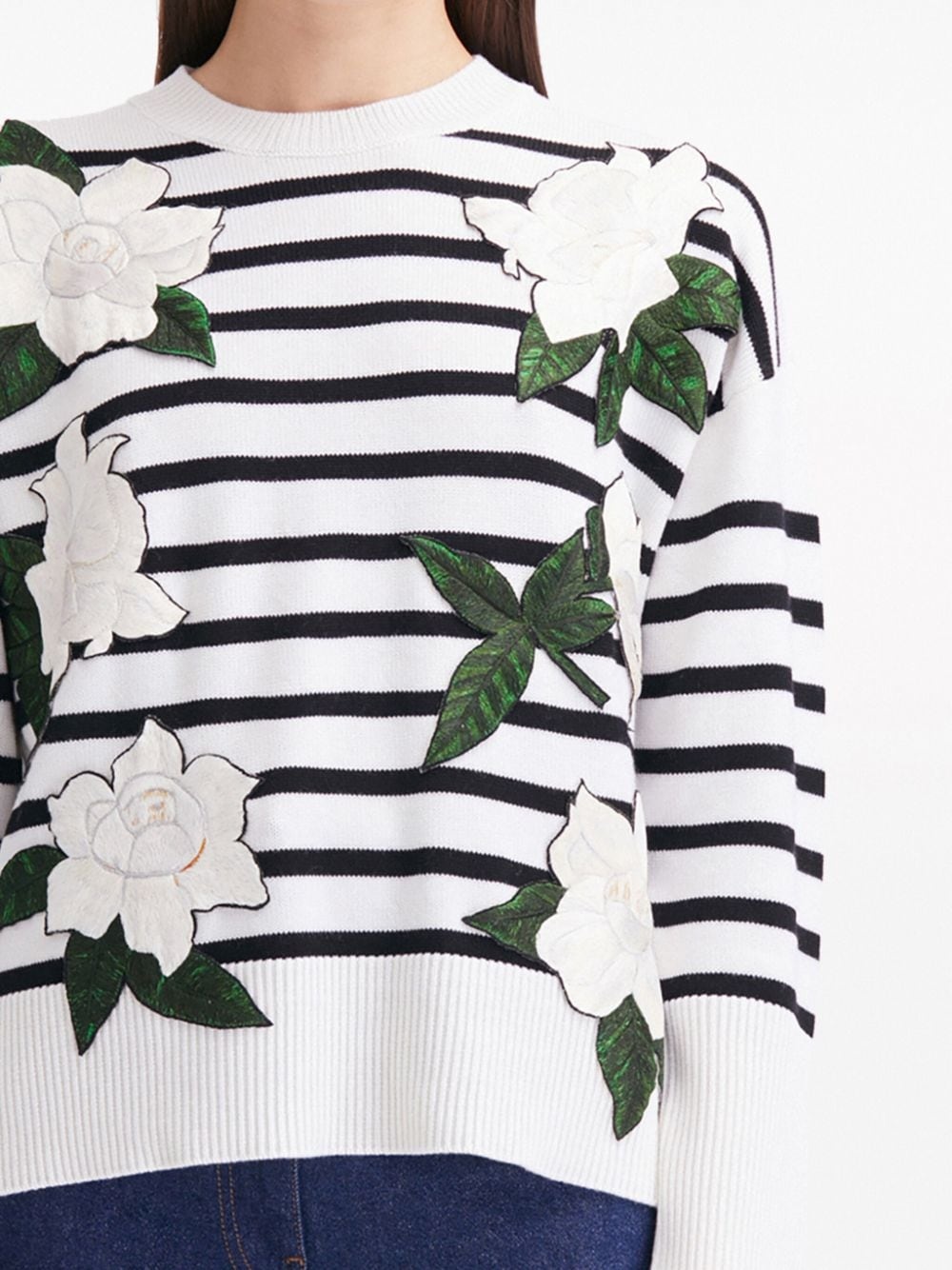 Gardenia striped threadwork jumper - 5