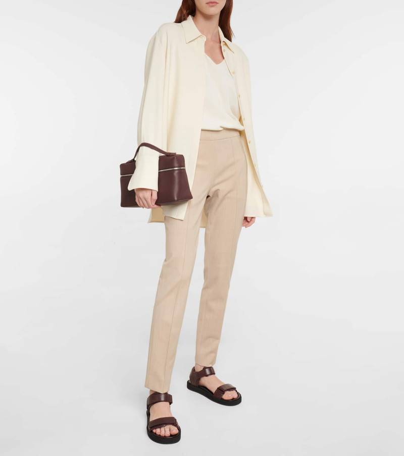 Loro Piana Mirel mid-rise slim wool-blend pants outlook