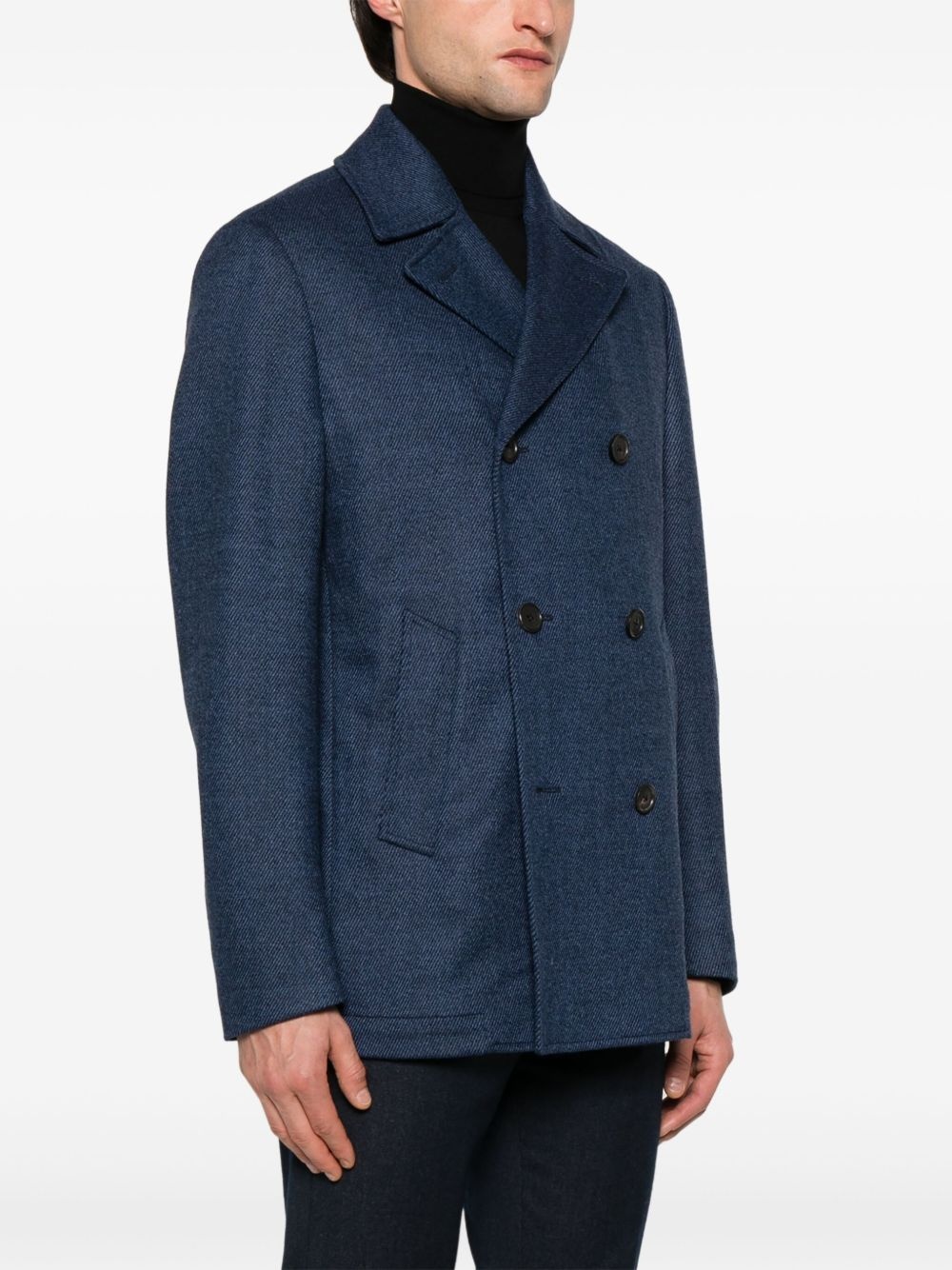 striped peacoat - 3