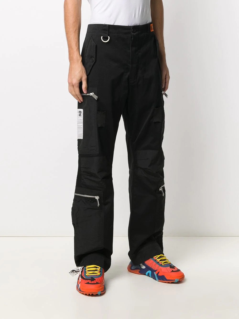 zip-pocket cargo trousers - 3