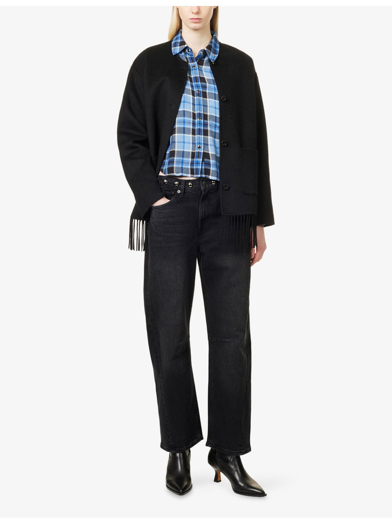 Rails Samo Studded Barrel-Leg Denim Jeans outlook