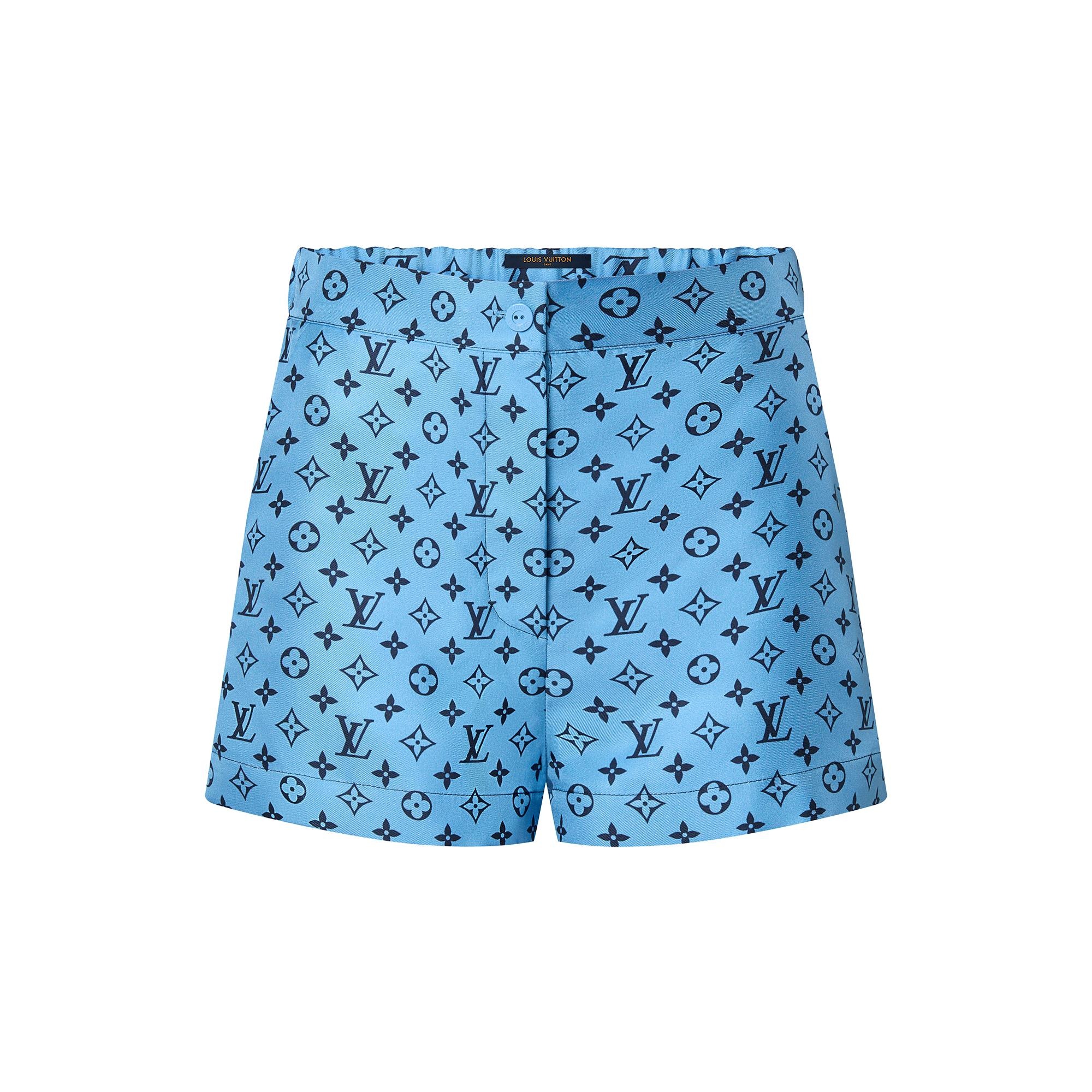 Sky Monogram Mini Pajama Shorts - 1