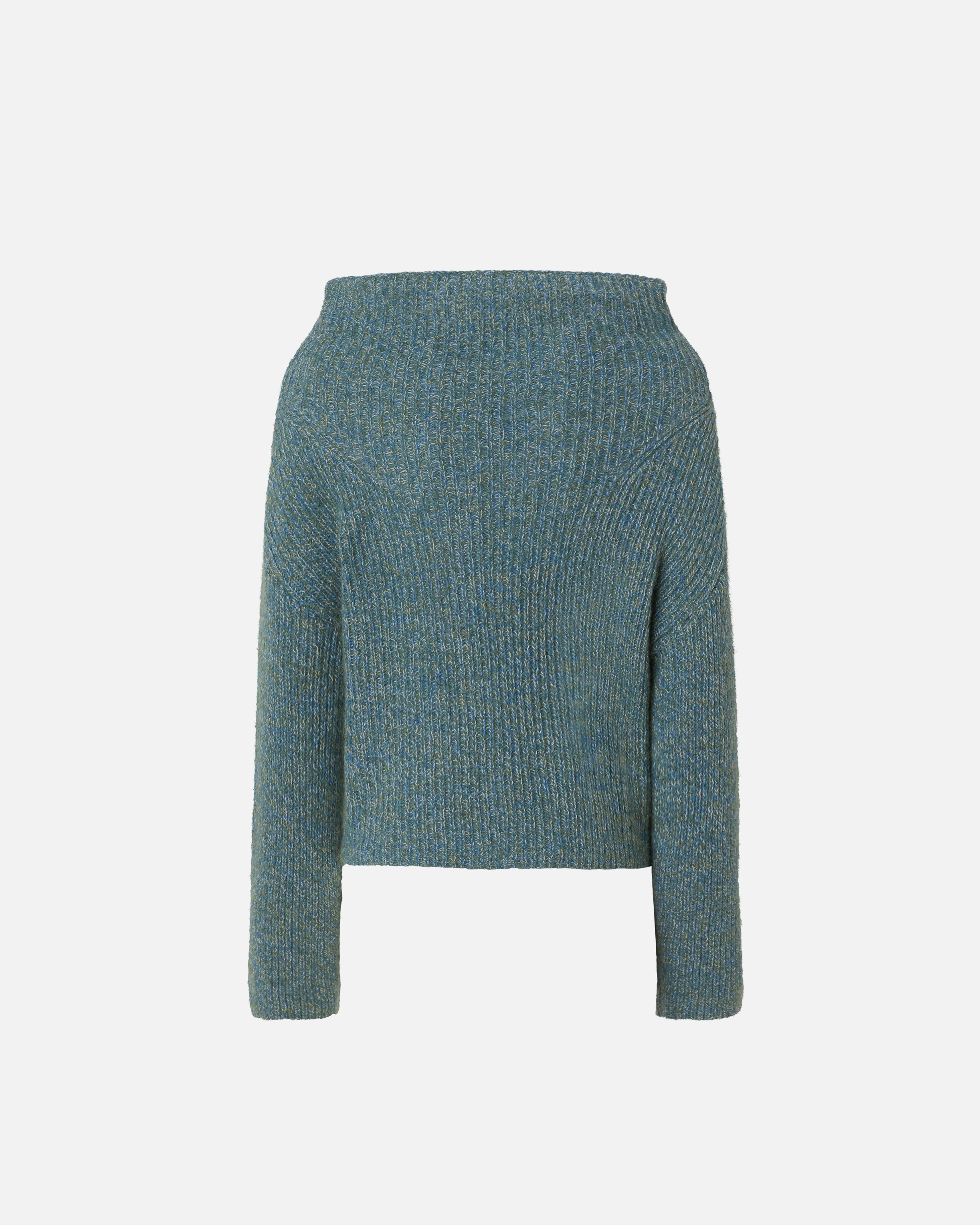 MULTICOLOURED RIBBED ASYMMETRIC SWEATER - 6