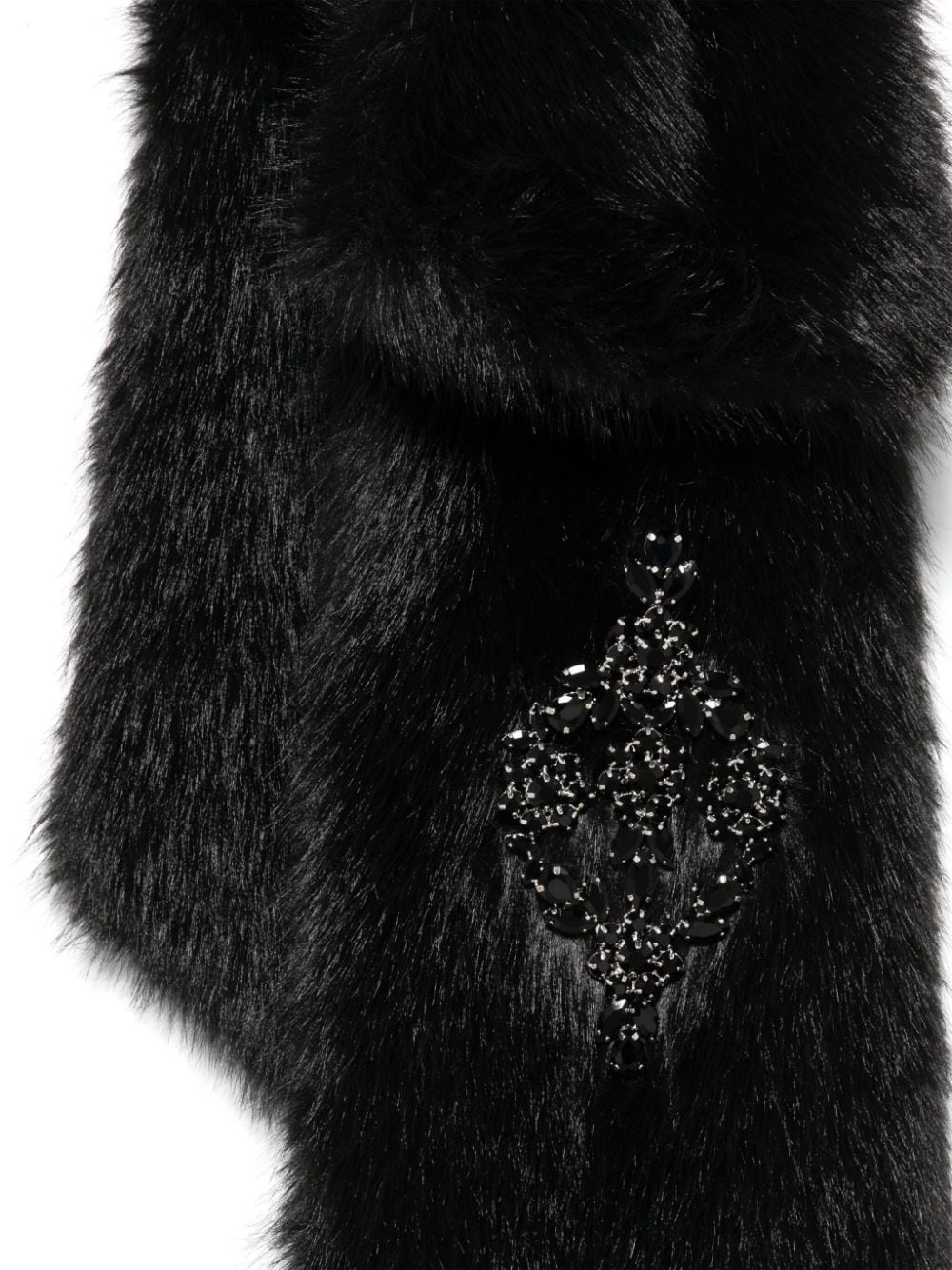 faux-fur bow scarf - 2