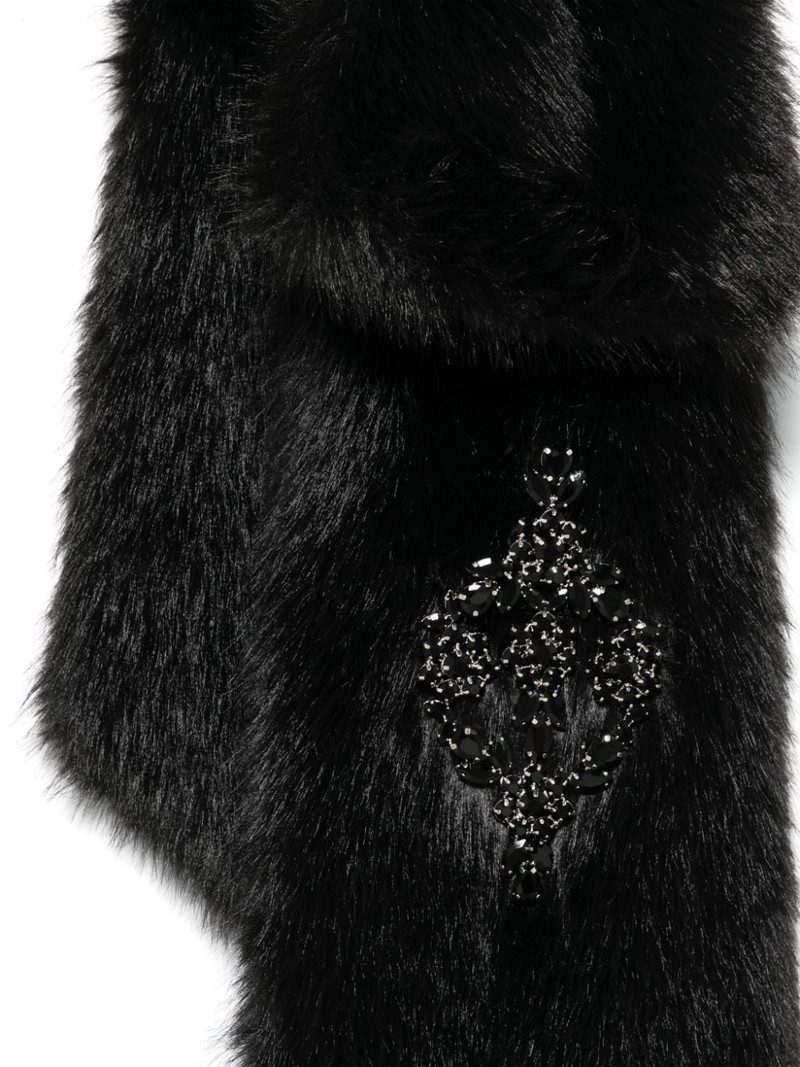 Simone Rocha faux-fur bow scarf outlook