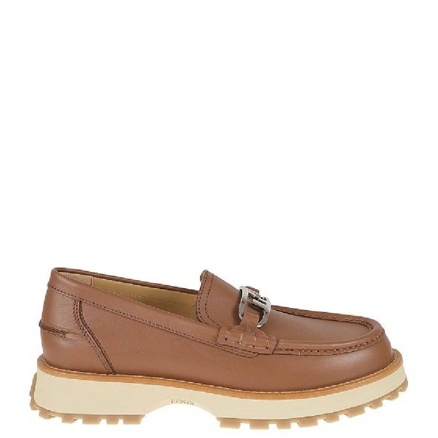 Fendi O'Lock Slip-On Leather Loafers - 1