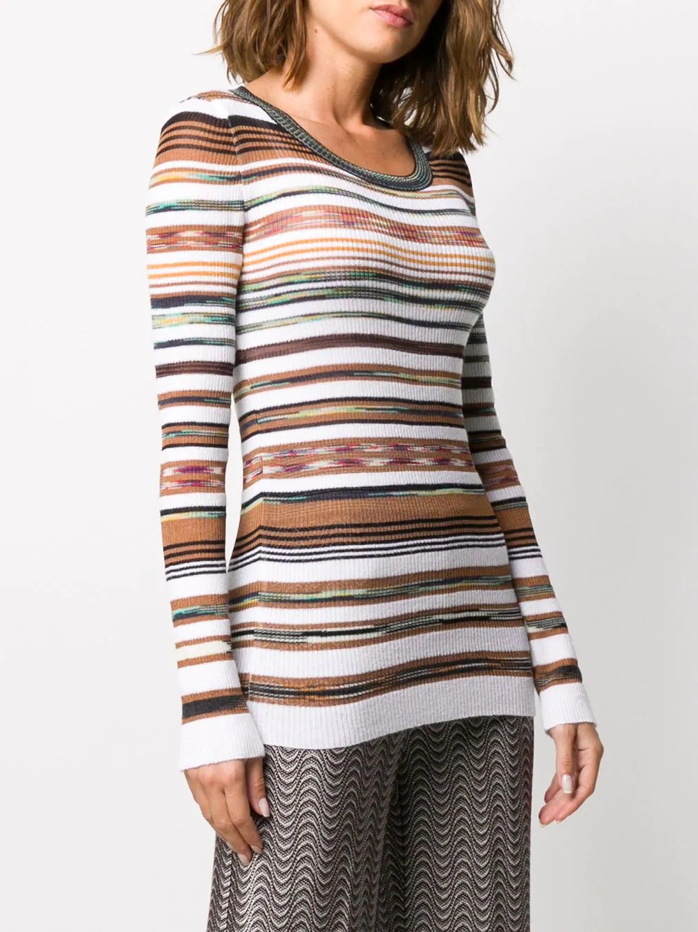 striped knit jumper - 3