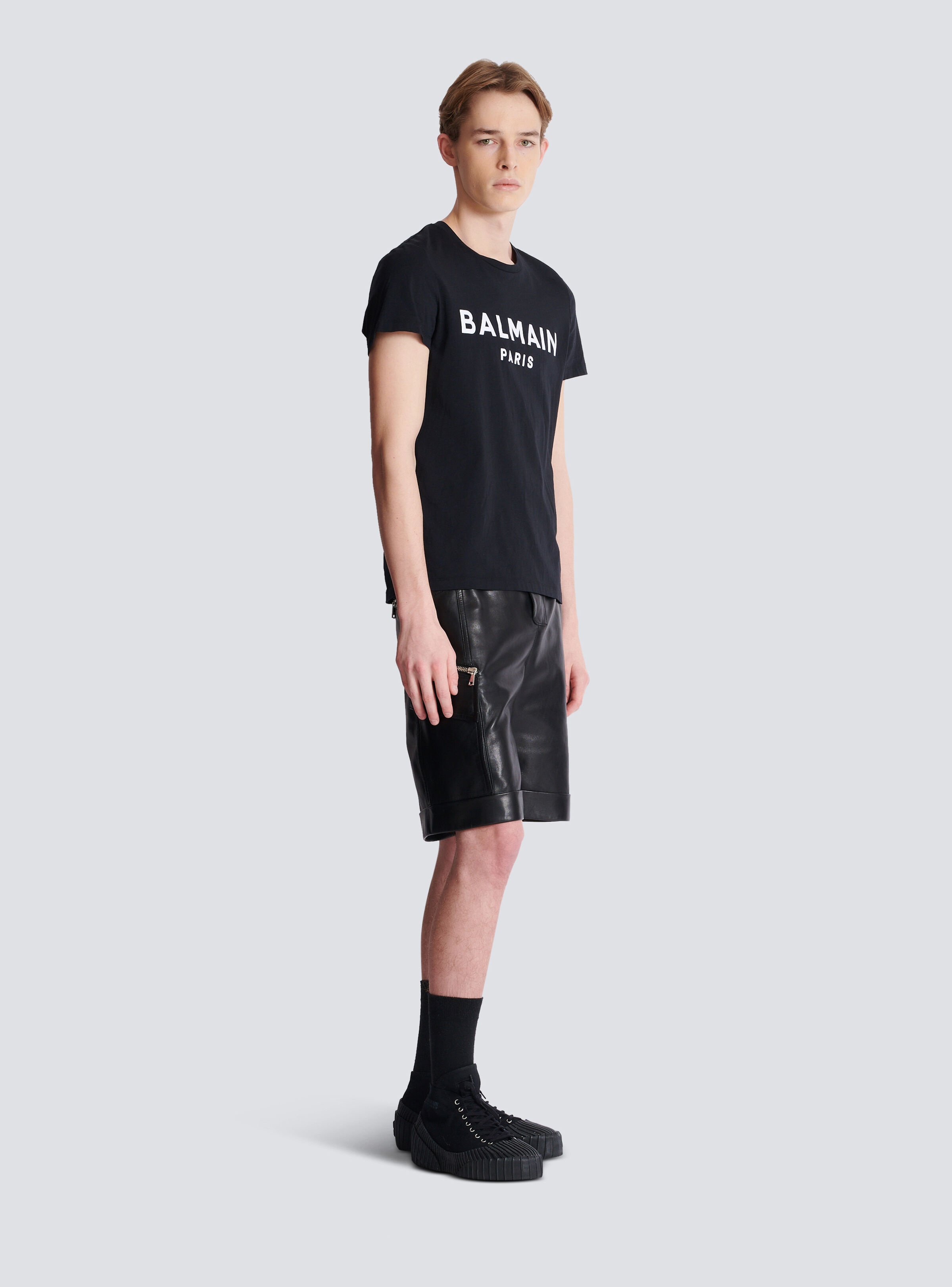 T-shirt with Balmain Paris print - 3