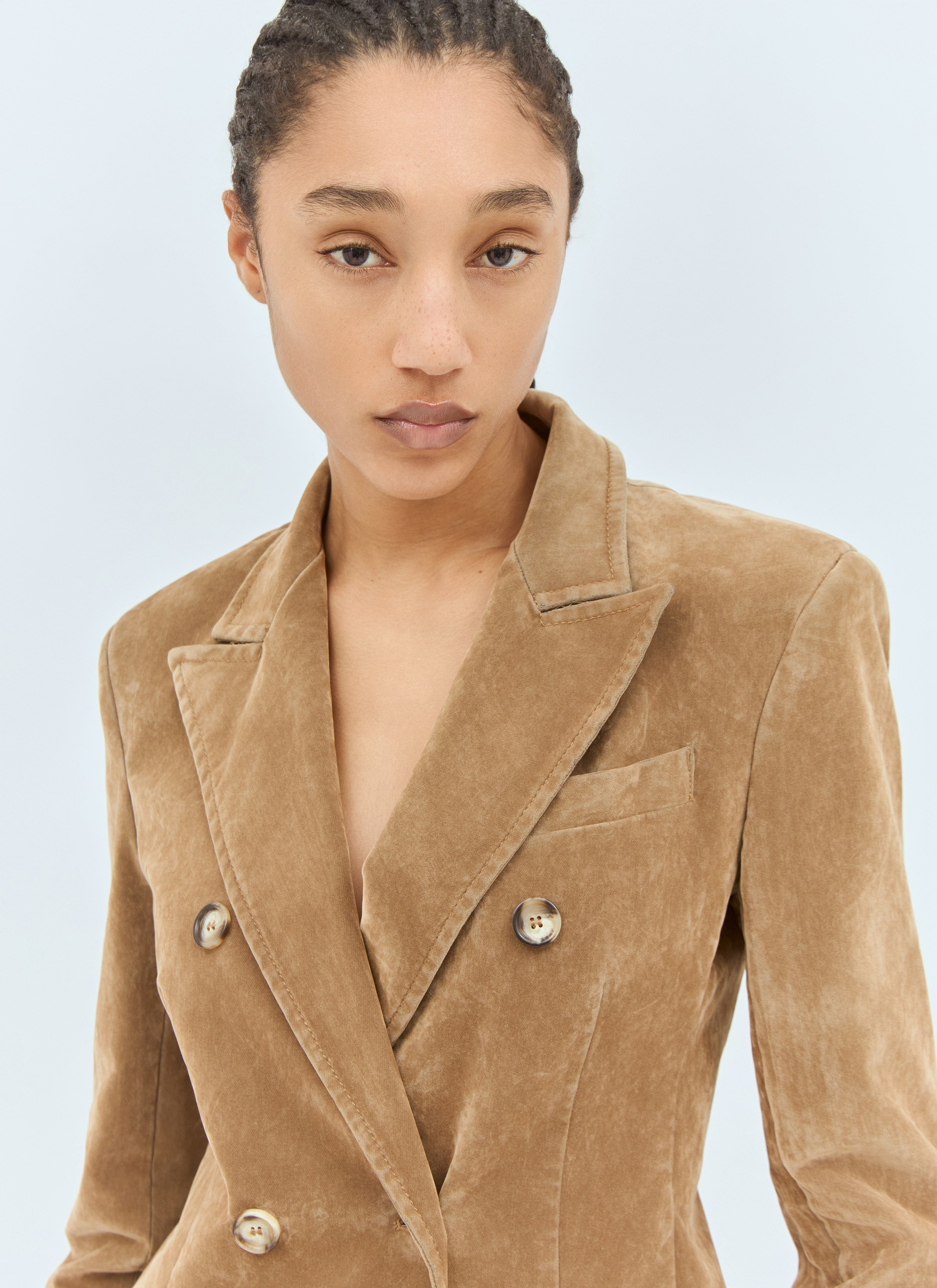 Sportmax Women Flocked Denim Blazer - 3