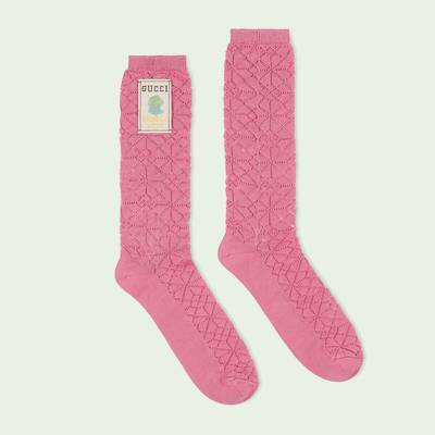 GUCCI Perforated knit cotton socks outlook