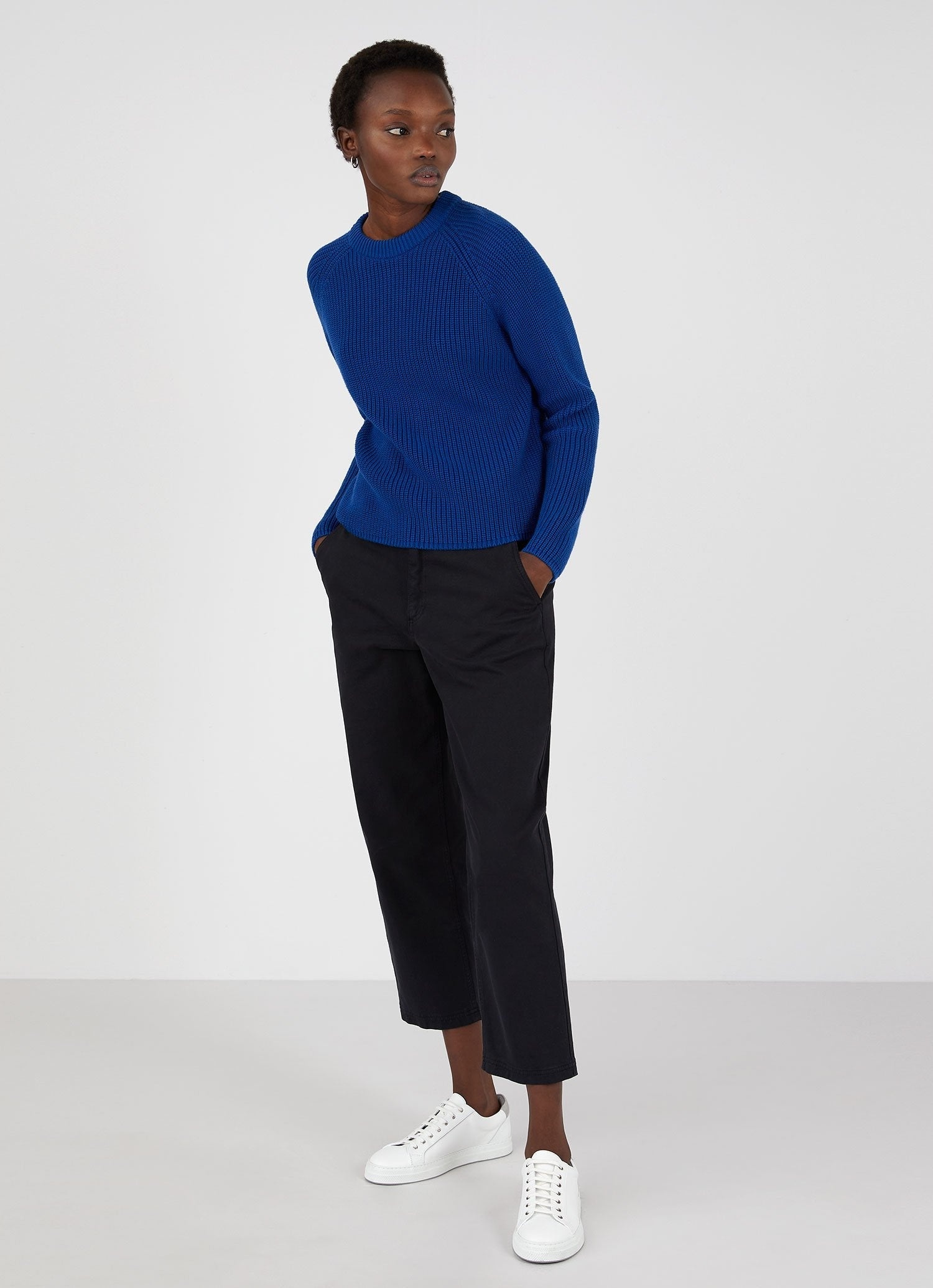 Cotton Boxy Crew Neck Jumper - 2