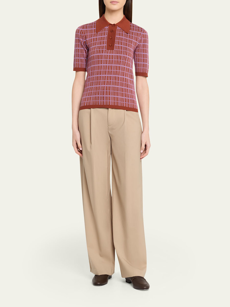 Plan C Check Short-Sleeve Polo Shirt outlook