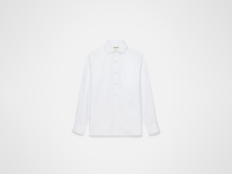 CLASSIC DRESS SHIRT IN WHITE & BLUE 1